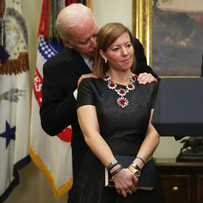 Uncle Joe really doesn't understand personal space.