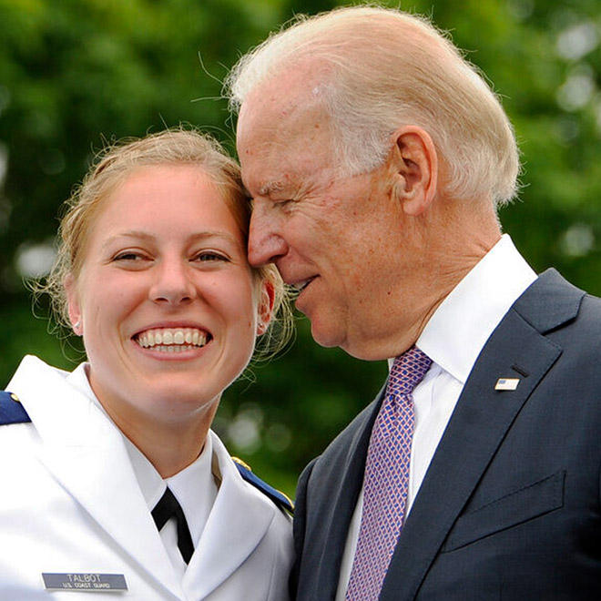 Uncle Joe really doesn't understand personal space.