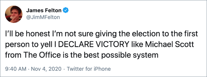 Election night tweets are the best tweets.