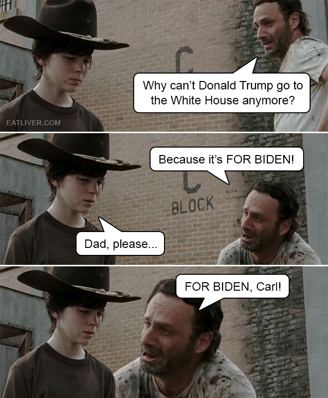 Because it's FOR BIDEN. FOR BIDEN, Carl!