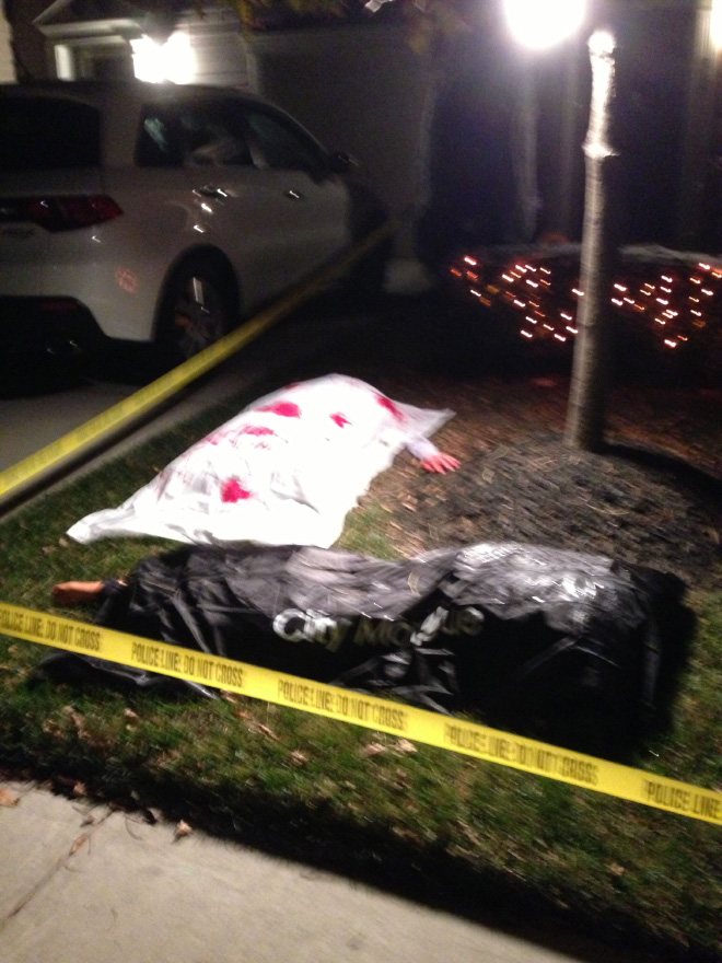 Sometimes people go too far with Halloween decorations.