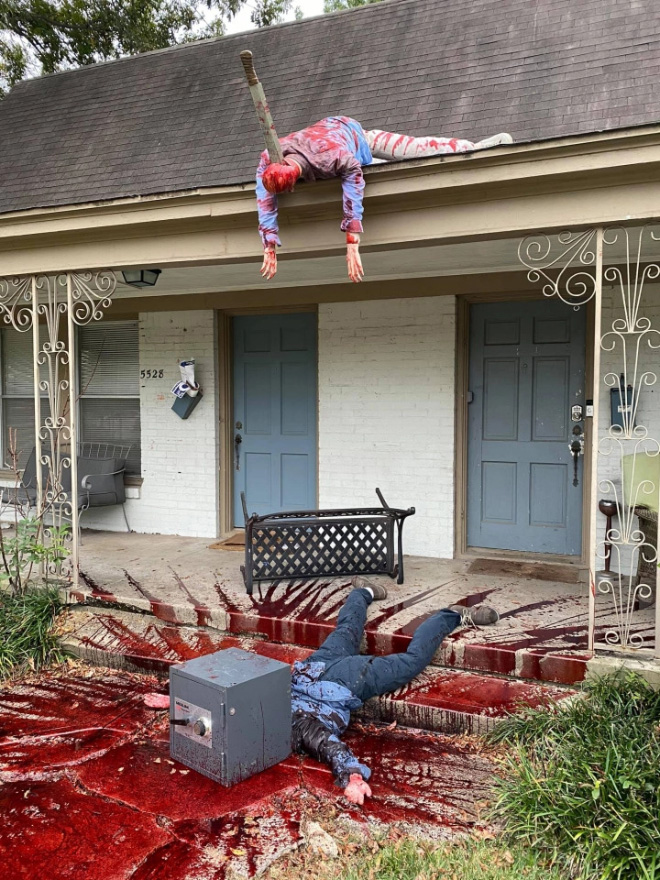 Sometimes people go too far with Halloween decorations.