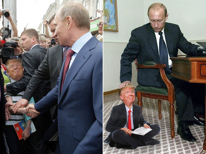 Papa Putin and little Donald.