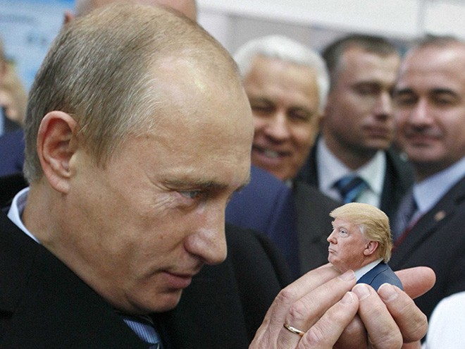 Papa Putin and little Donald.