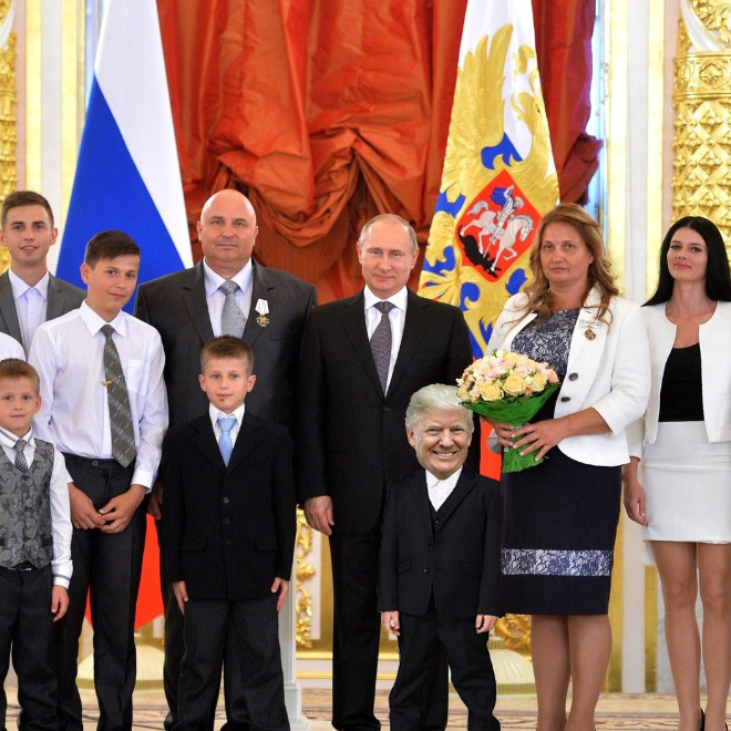 Papa Putin and little Donald.