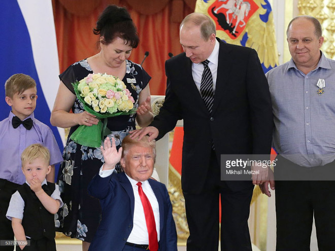 Papa Putin and little Donald.