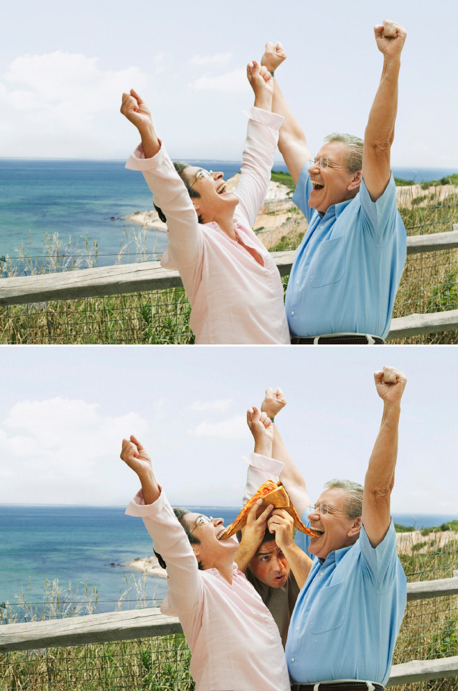 Photobombing stock photos is fun.