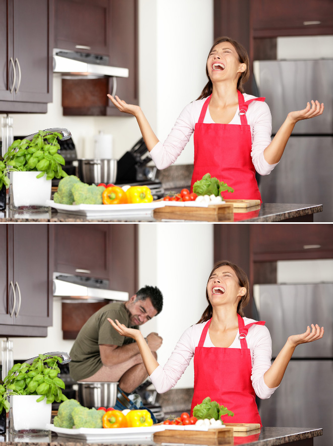 Photobombing stock photos is fun.