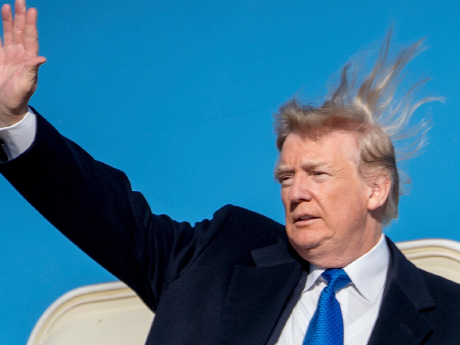 Trump always loses to wind.