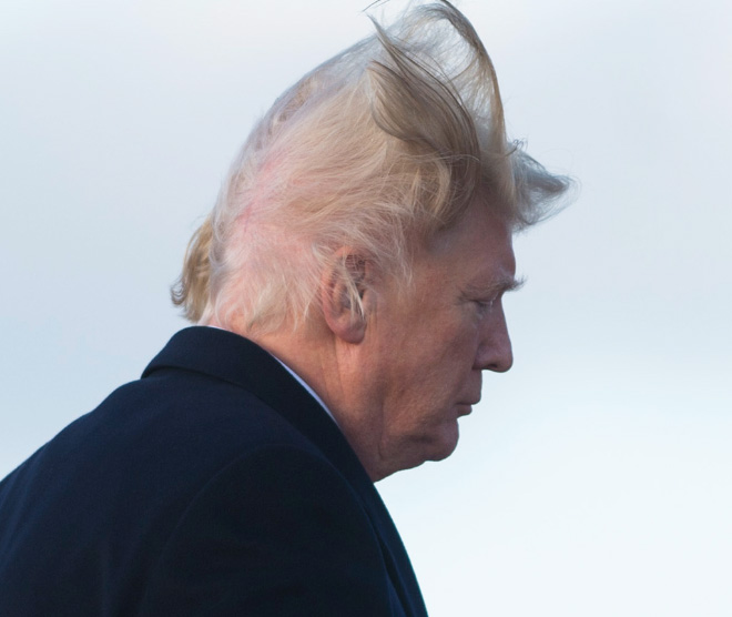 Trump always loses to wind.