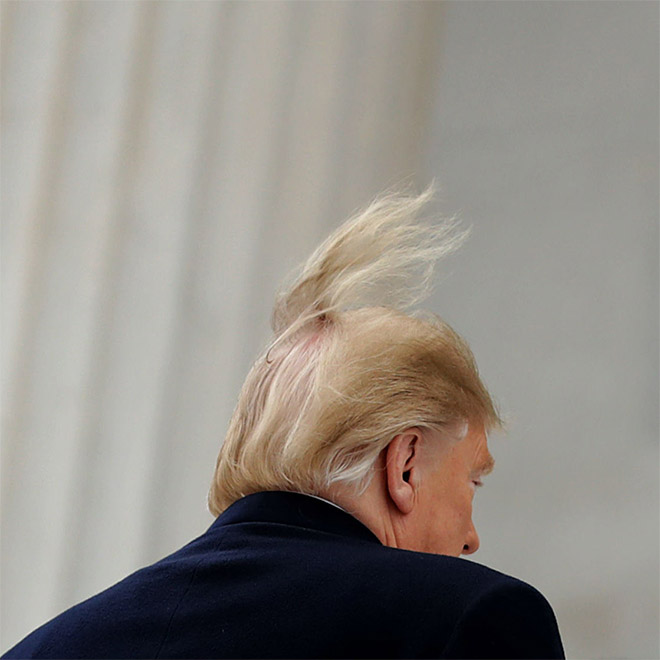 Trump always loses to wind.