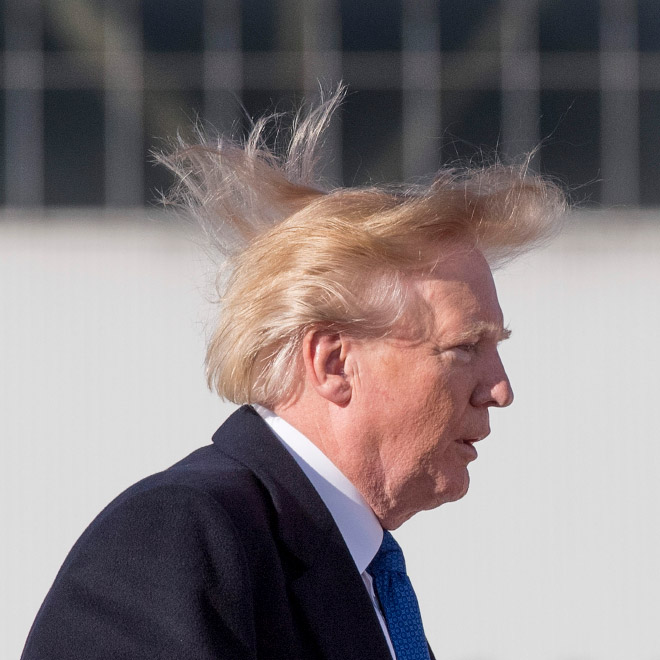 Trump always loses to wind.