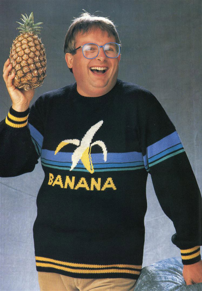 Hilariously ugly 1980s sweater.