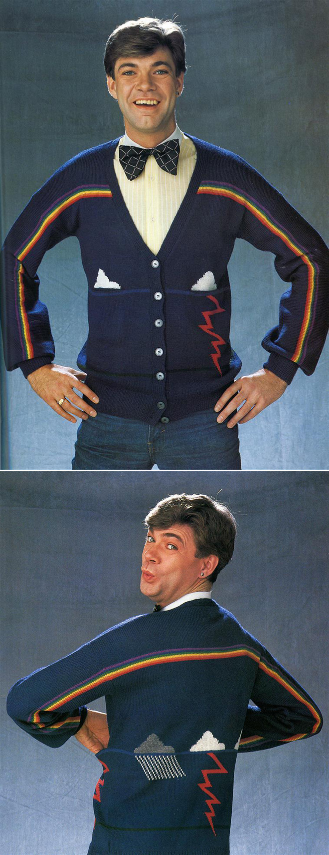 Hilariously ugly 1980s sweater.