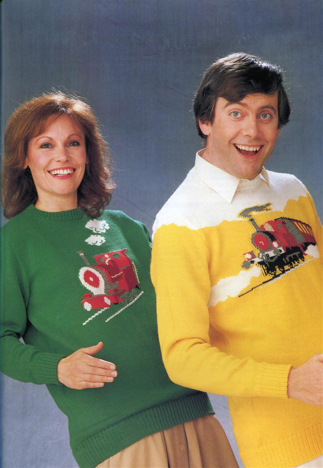 Hilariously ugly 1980s sweater.