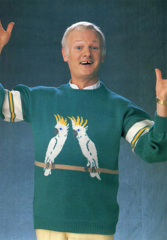 Hilariously ugly 1980s sweater.