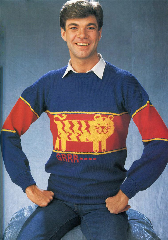 Hilariously ugly 1980s sweater.