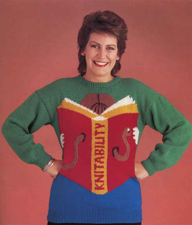 Hilariously ugly 1980s sweater.