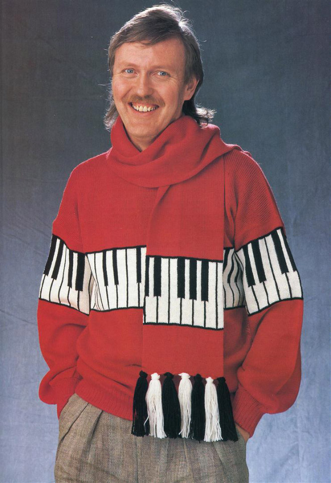 Hilariously ugly 1980s sweater.