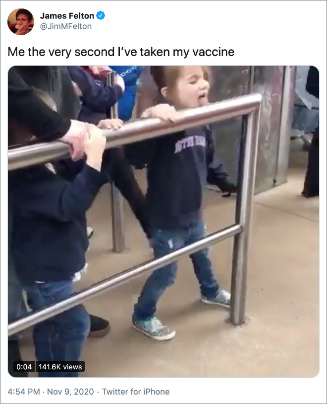 Twitter reacts to Coronavirus vaccine from Pfizer.