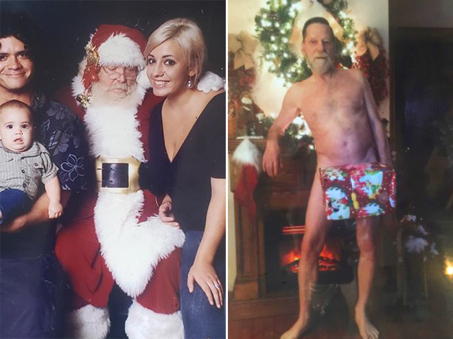 Weird Christmas family photos.