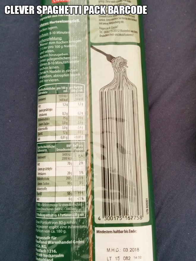 Awesome barcode design.