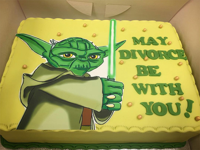 Funny divorce cake.