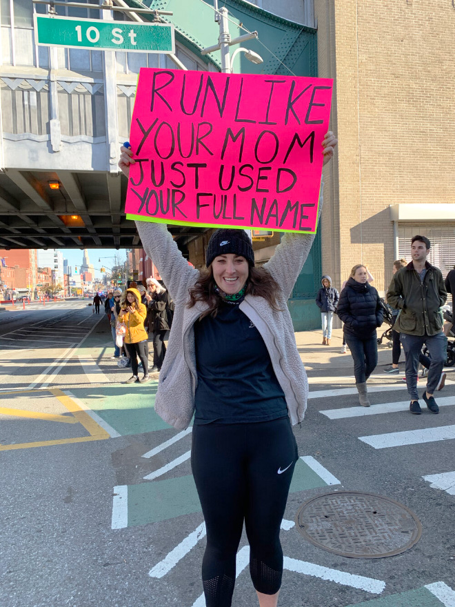 Brilliantly inspiring marathon sign.