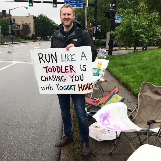 Brilliantly inspiring marathon sign.