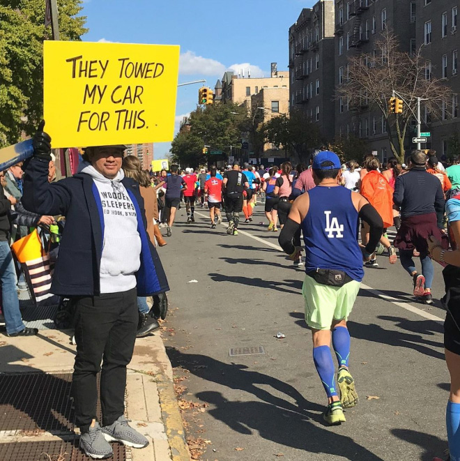 Brilliantly inspiring marathon sign.