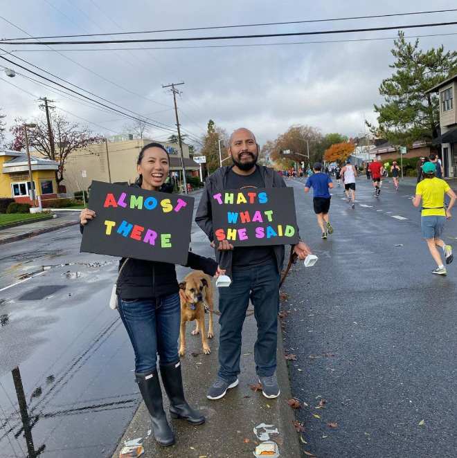 Brilliantly inspiring marathon sign.