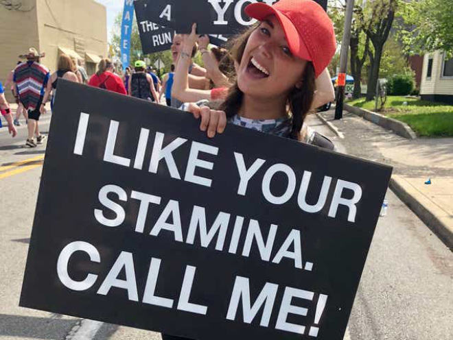 Brilliantly inspiring marathon sign.