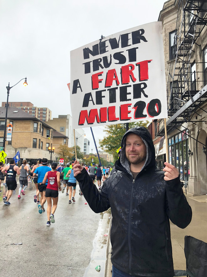 Brilliantly inspiring marathon sign.