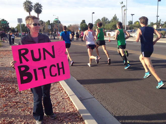 Brilliantly inspiring marathon sign.