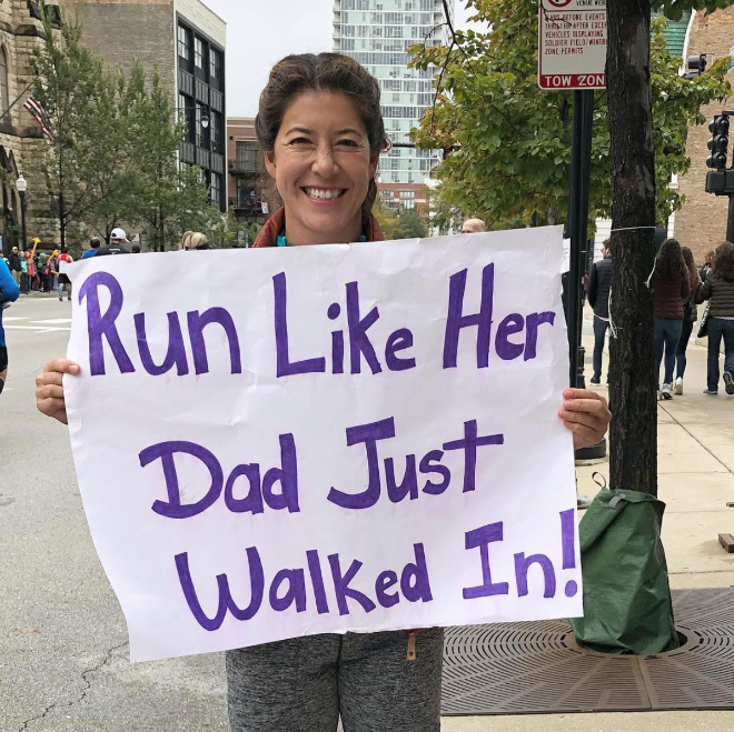 Brilliantly inspiring marathon sign.