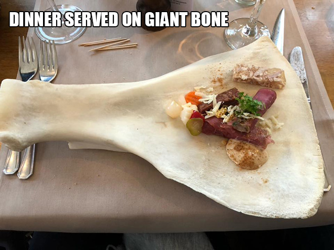 What a weird way to serve food...