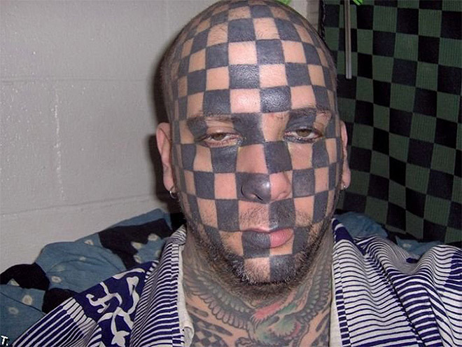 Stupid face tattoos are horrible and hilarious.