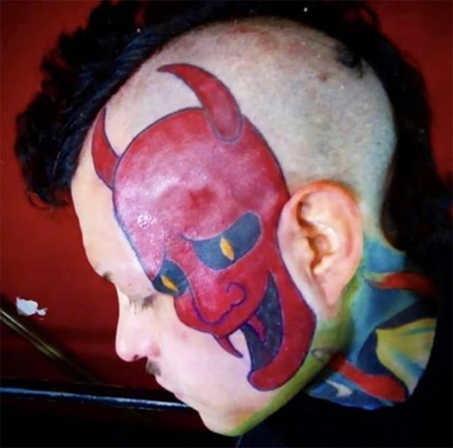 Stupid face tattoos are horrible and hilarious.