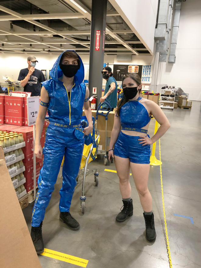 IKEA blue bag fashion.