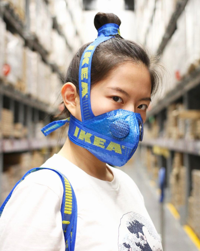 IKEA blue bag fashion.