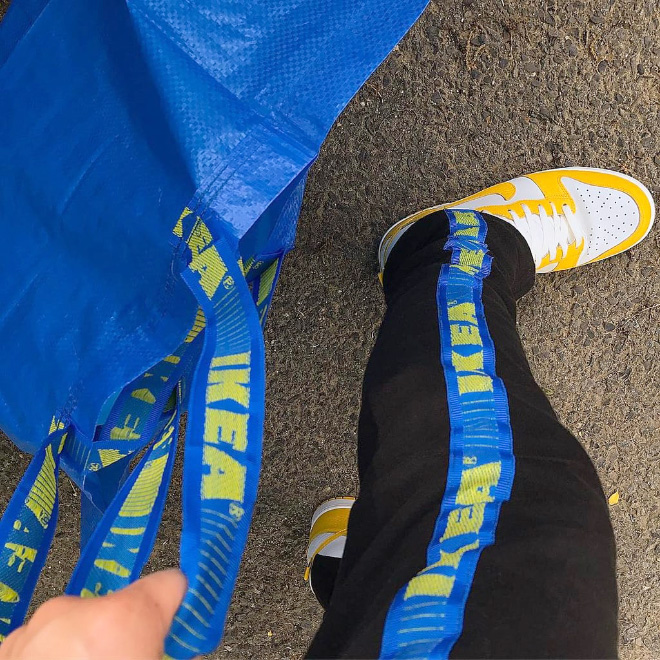 IKEA blue bag fashion.