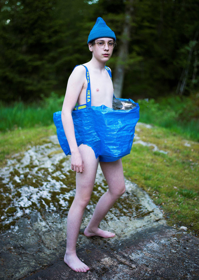 IKEA blue bag fashion.