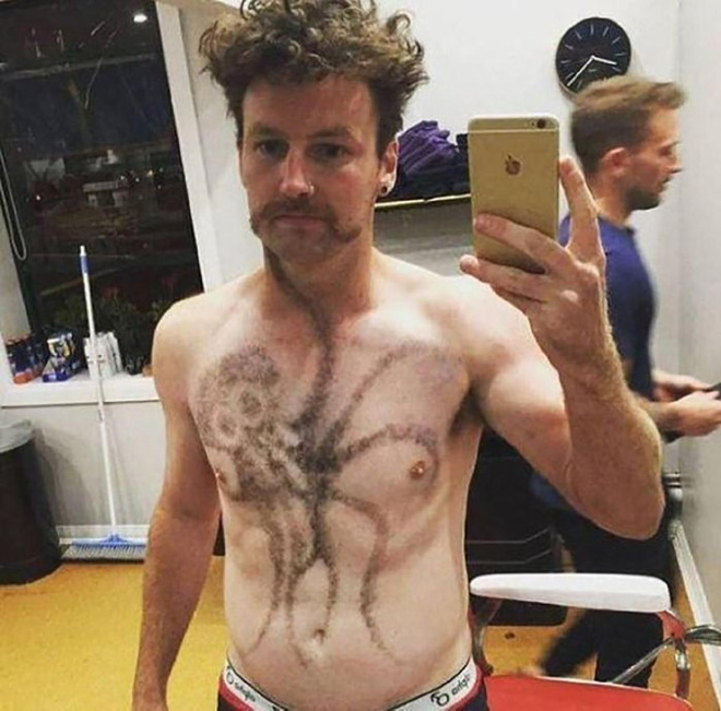 Chest hair art is the best form of art!