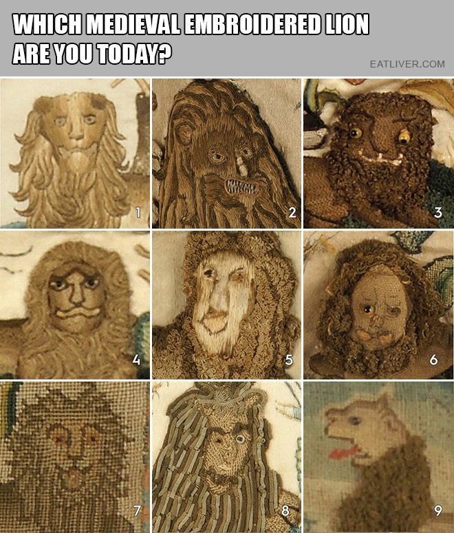 Medieval artists were terrible at drawing lions.