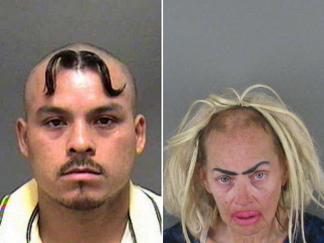 Crazy mugshot haircuts are the best haircuts.