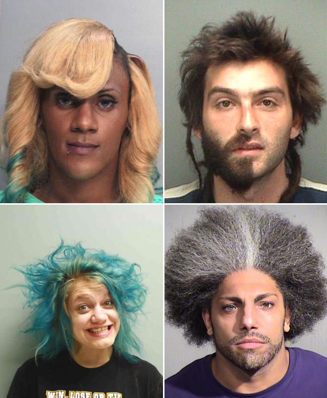 Crazy mugshot haircuts are the best haircuts.