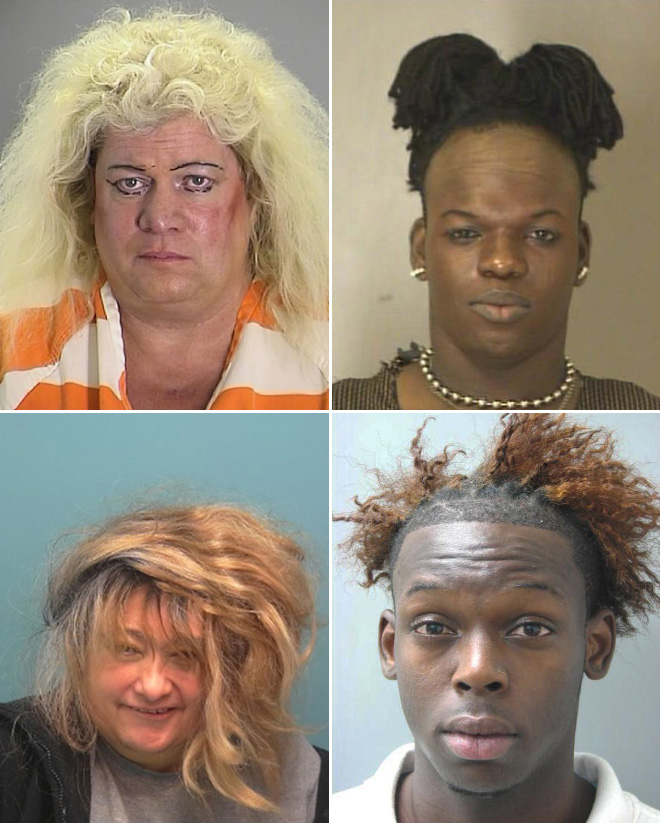 Crazy mugshot haircuts are the best haircuts.