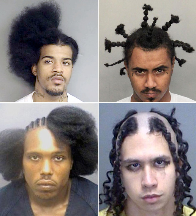 Crazy mugshot haircuts are the best haircuts.