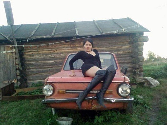 Very seductive profile pic from Russian dating site.