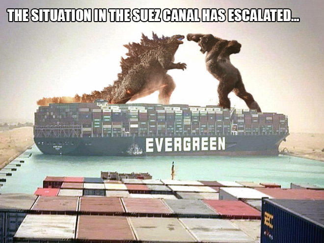 Suez Canal fail meme.